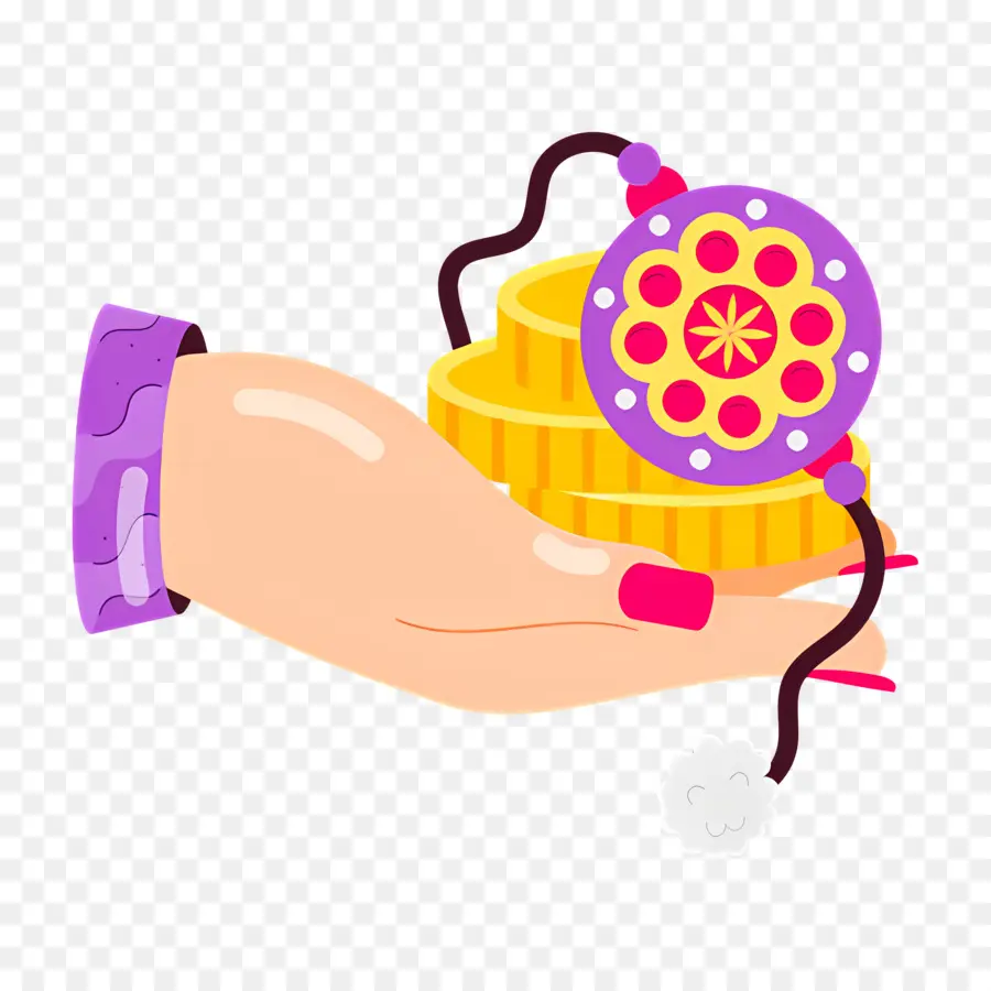 Rakshabandhan，Mão Com Rakhi PNG