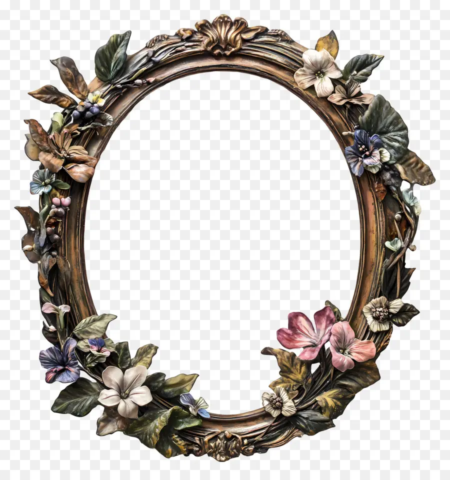 Moldura Oval Vintage，Quadro PNG