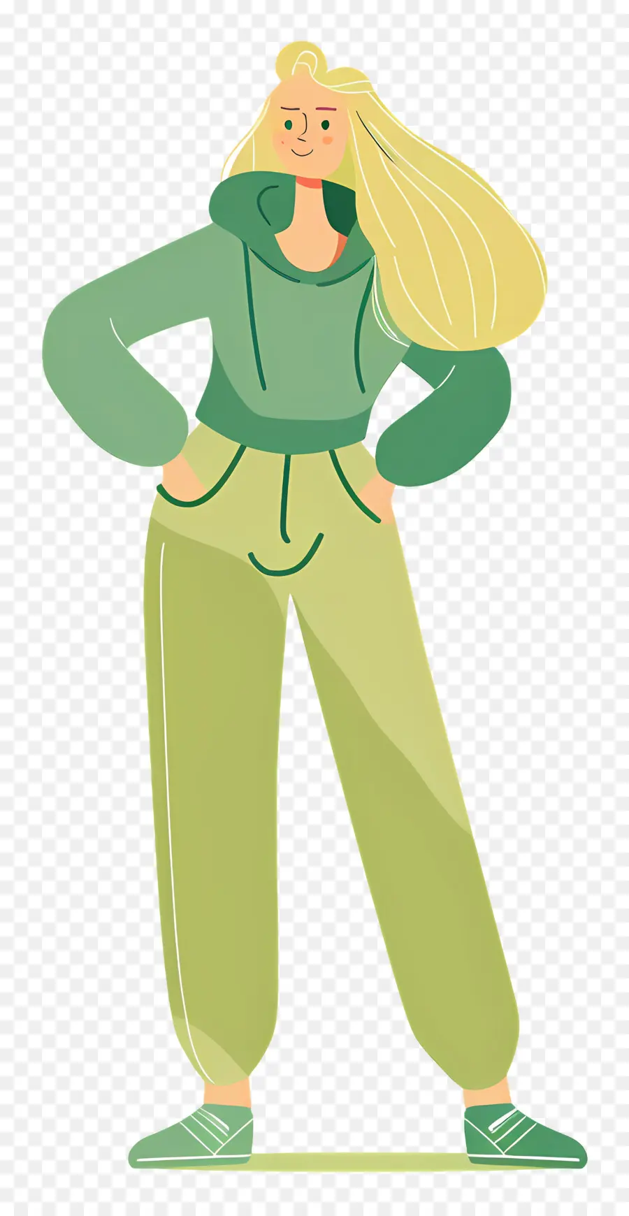 Mulher De Verde，Casual PNG