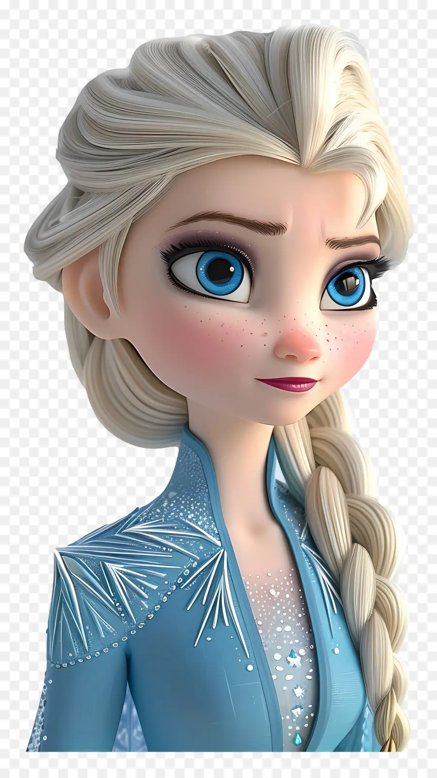 Princesa Elsa，Menina Loira De Vestido Azul PNG