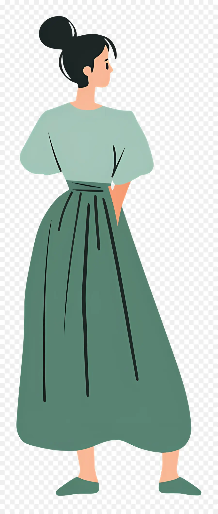 Mulher De Verde，Mulher De Vestido Verde PNG