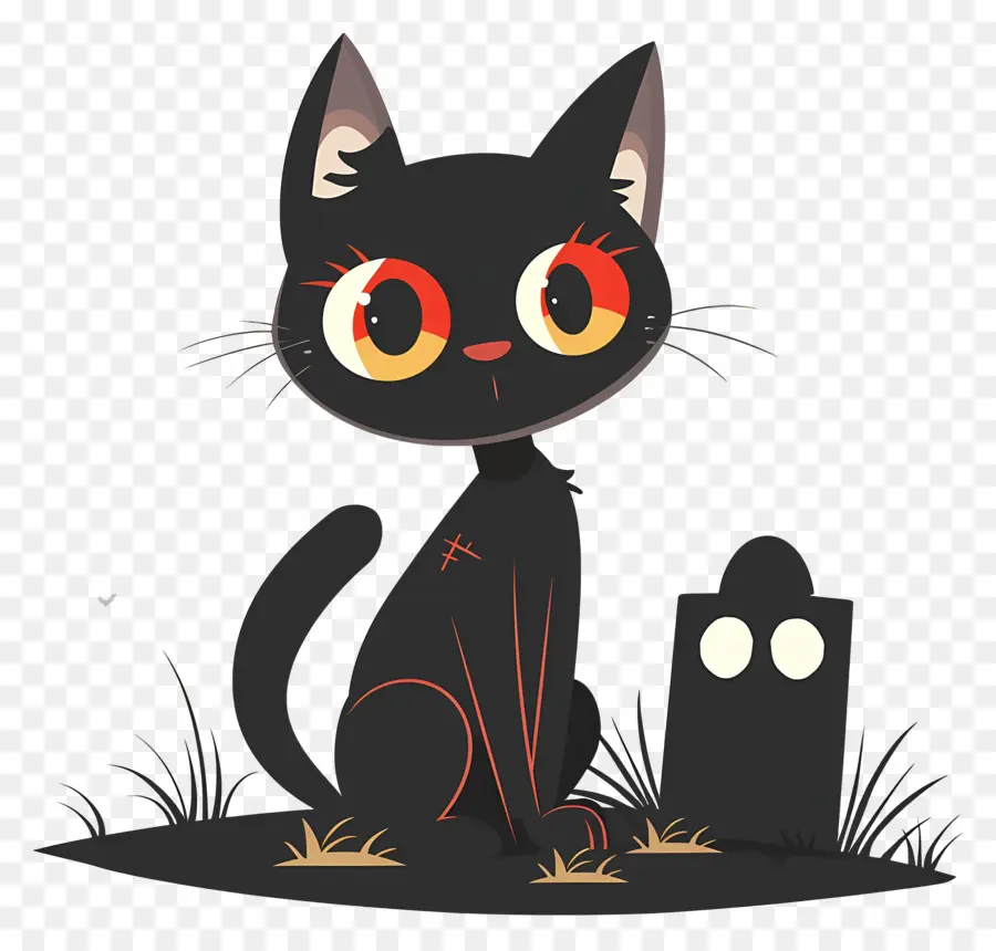 Gato Preto De Halloween，Gato Preto PNG