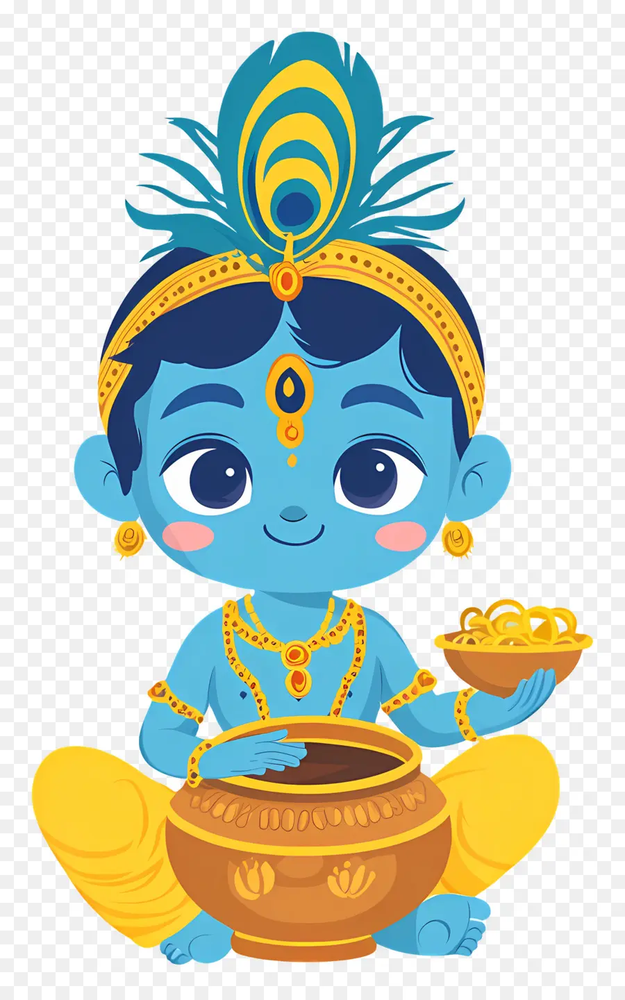 Krishna Janmashtami，Criança Azul PNG