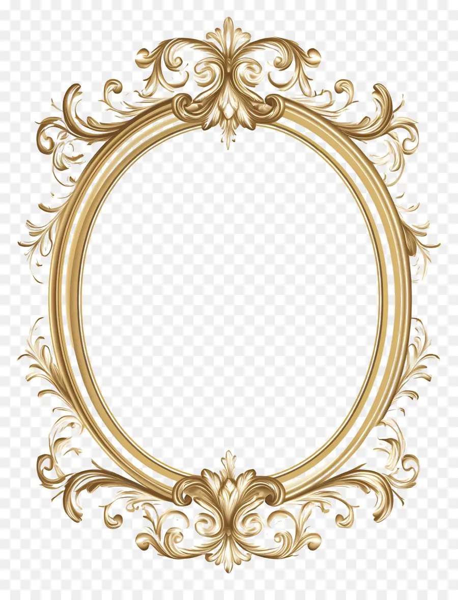 Moldura Oval Vintage，Moldura Ornamentada PNG