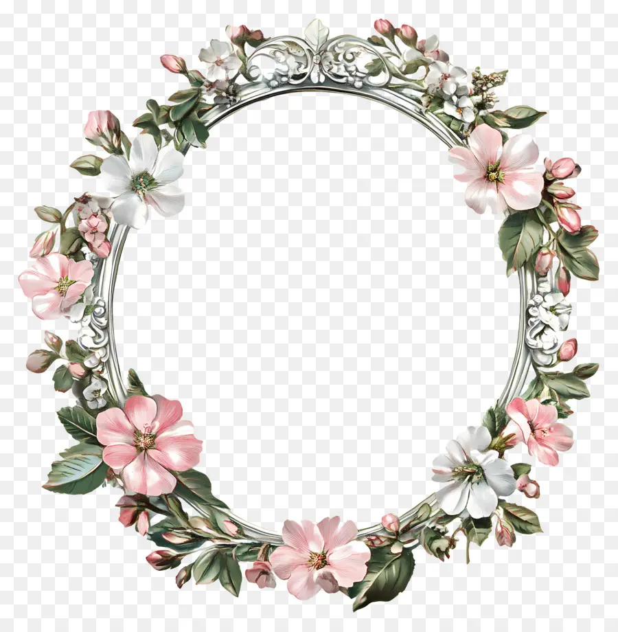 Moldura Oval Para Casamento，Moldura Floral PNG