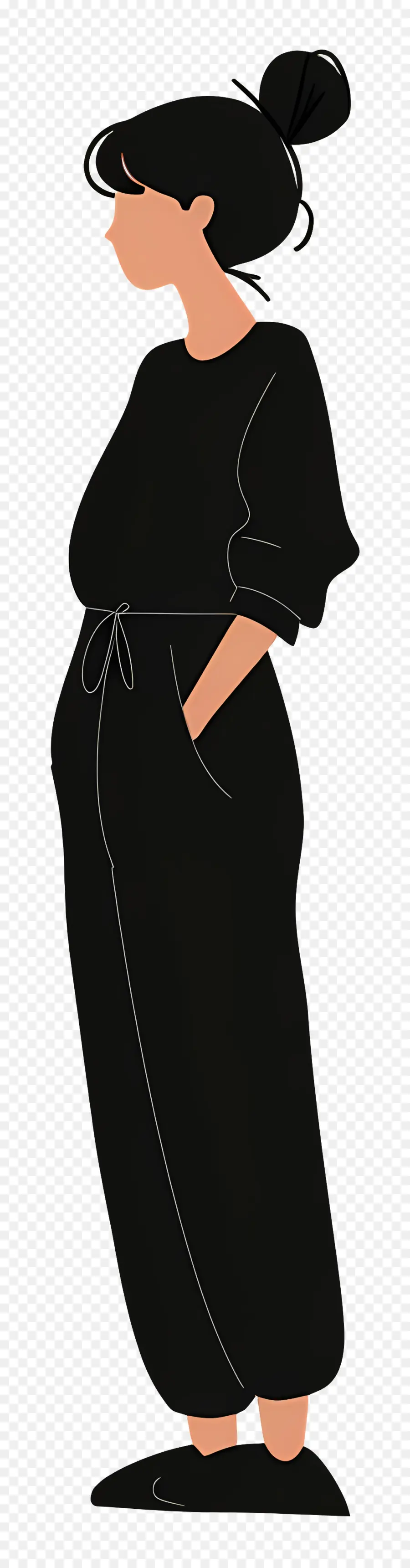 Mulher Em Roupa Preta，Roupa Preta PNG