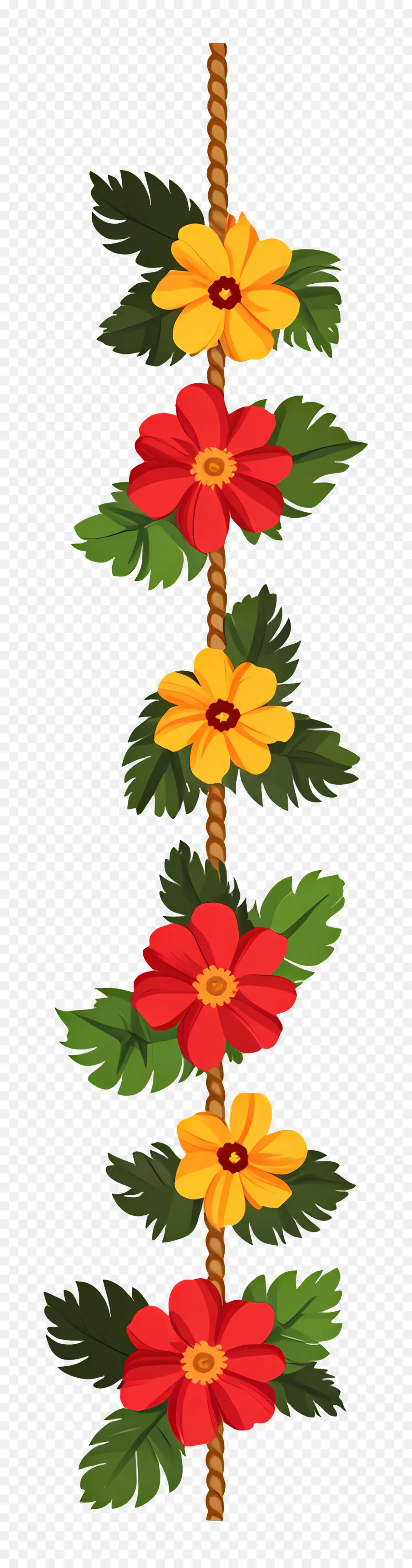 Guirlanda Ugadi，Guirlanda De Flores PNG