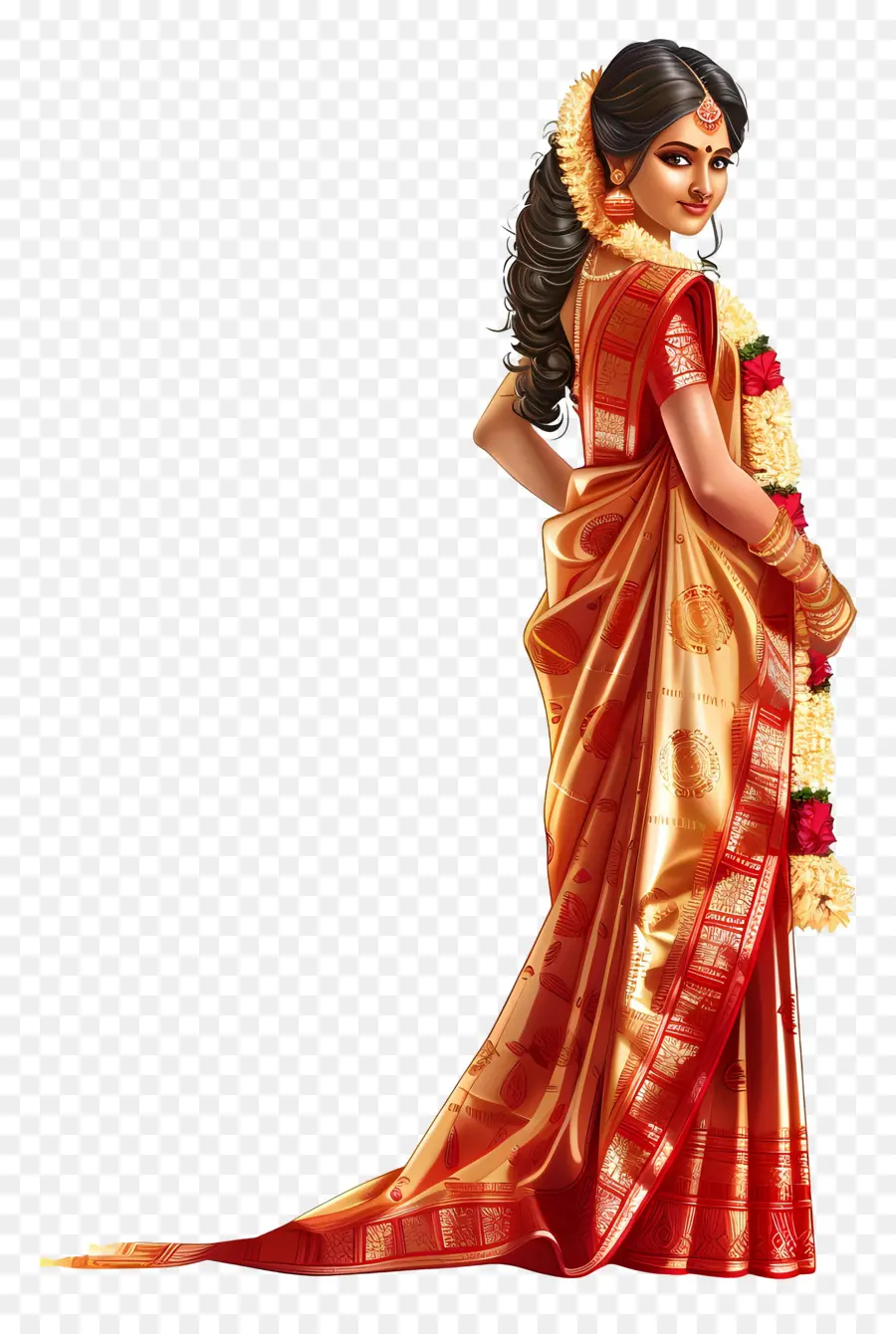 Sari Indiano，Vestido Tradicional PNG