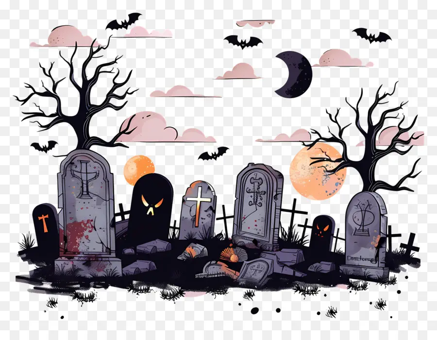 Cemitério De Halloween，Cemitério PNG