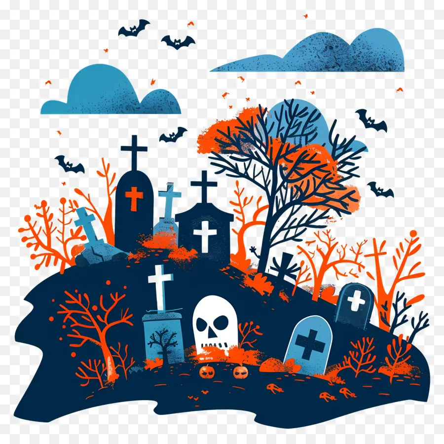 Cemitério De Halloween，Cemitério PNG