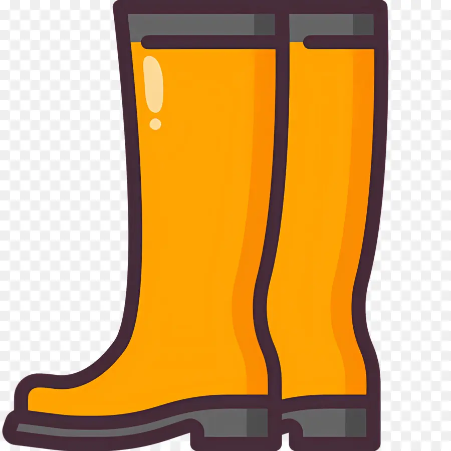 Bota De Chuva，Botas Amarelas PNG