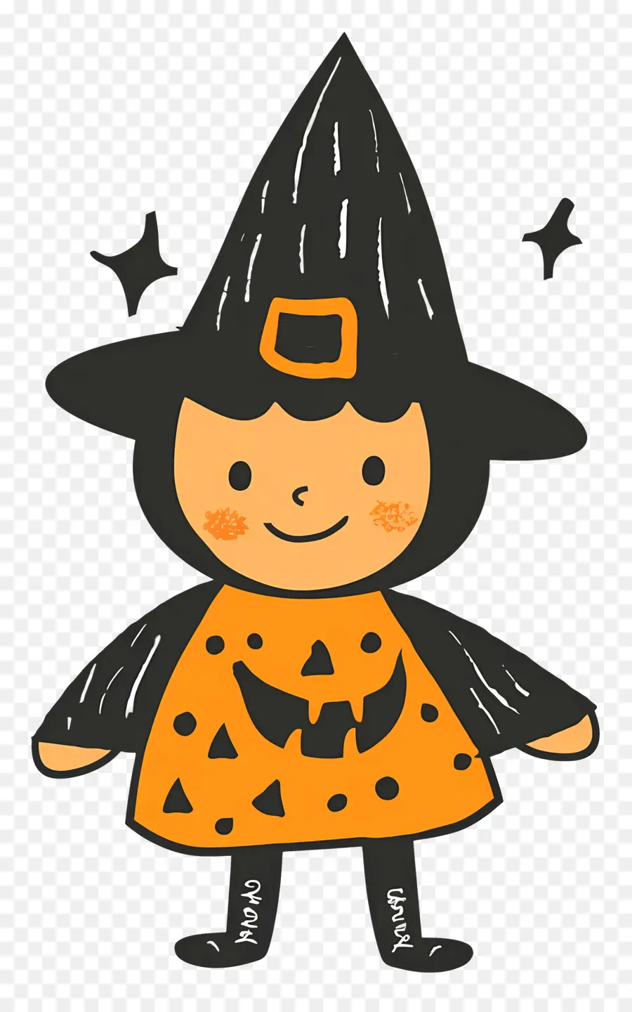 Fantasia Infantil De Halloween，Bruxa Fofa PNG