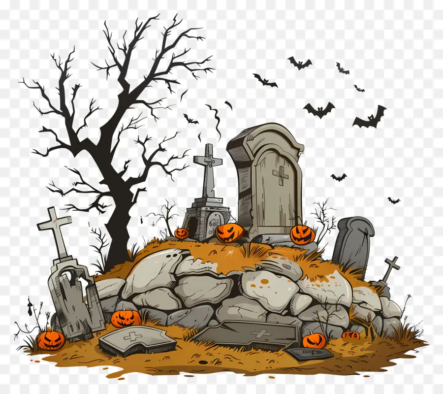 Cemitério De Halloween，Cemitério PNG