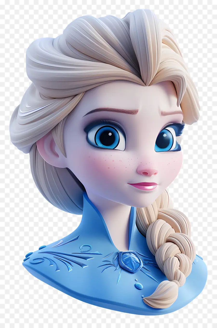 Princesa Elsa，Menina Loira De Vestido Azul PNG