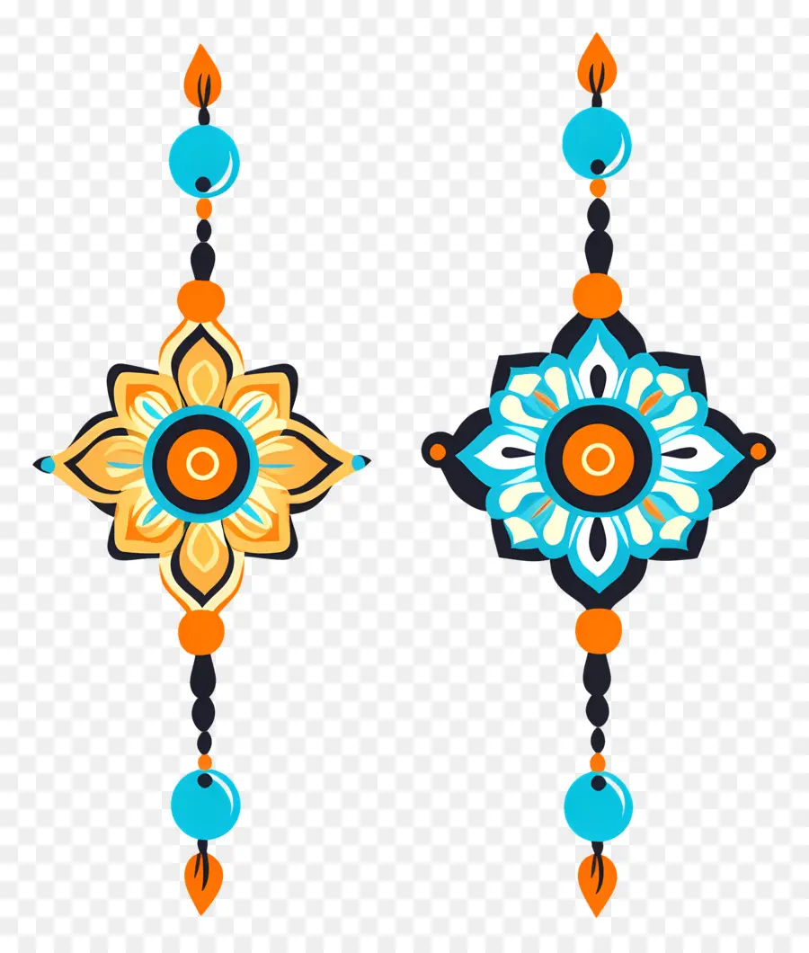 Feliz Raksha Bandhan，Padrões Decorativos PNG