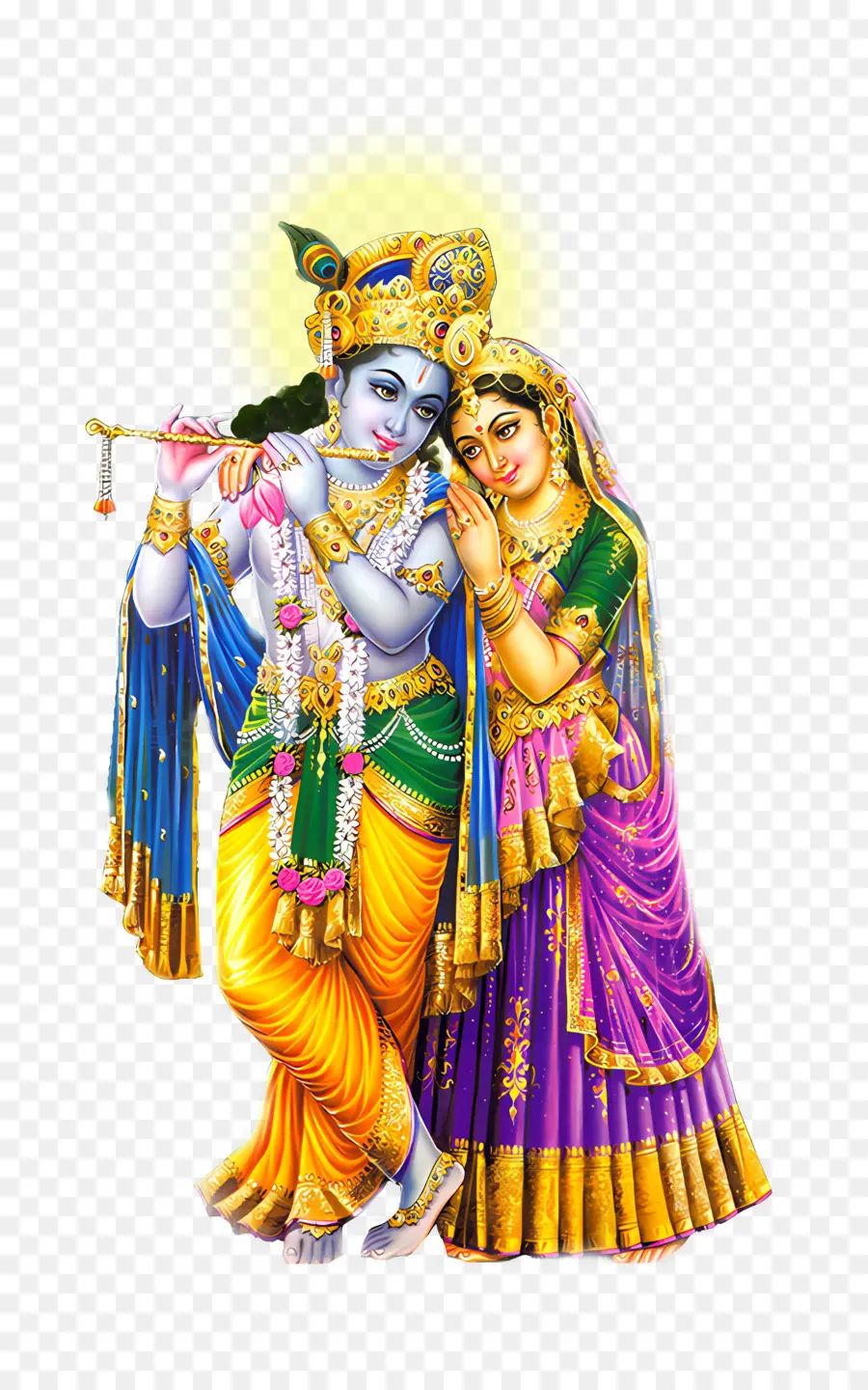 Radha Krishna，Divindades Hindus PNG