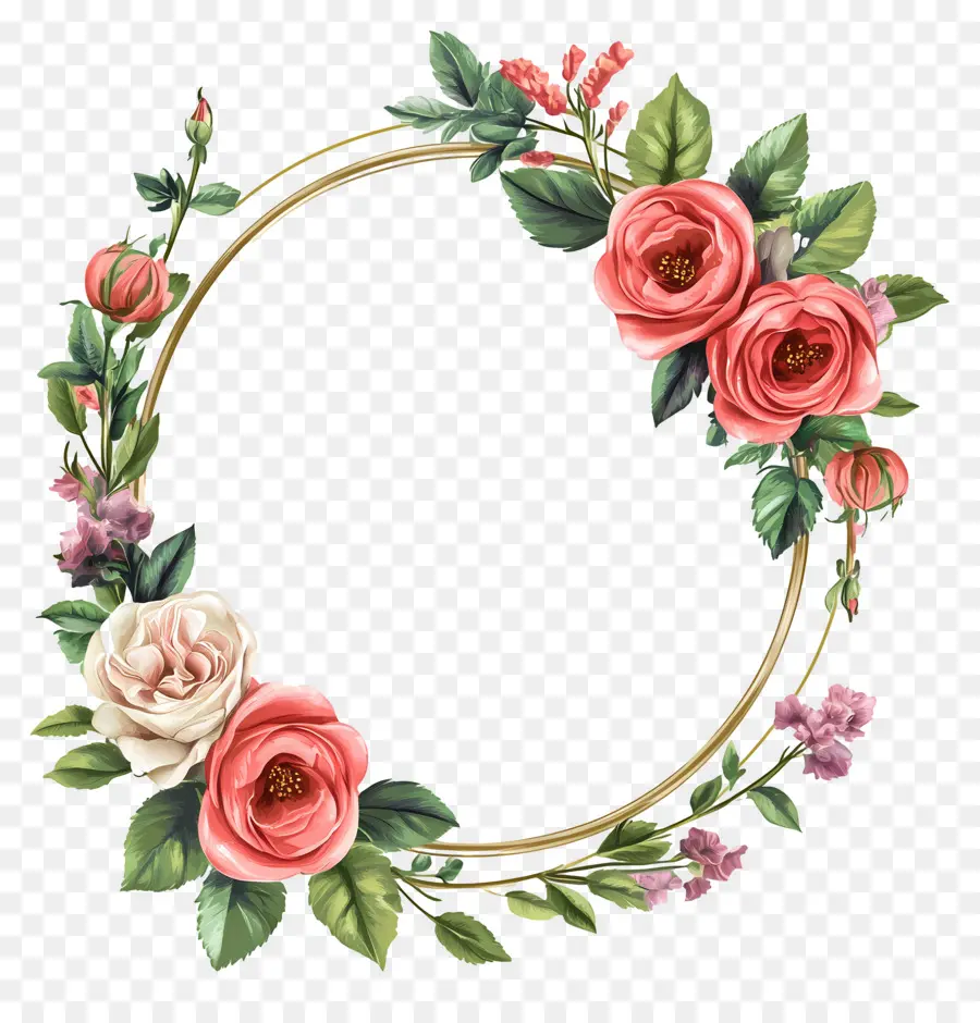 Moldura Oval Para Casamento，Moldura Floral PNG