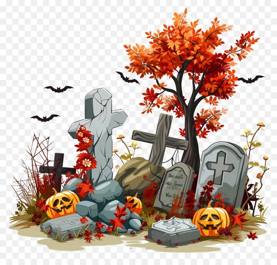 Cemitério De Halloween，Cemitério PNG