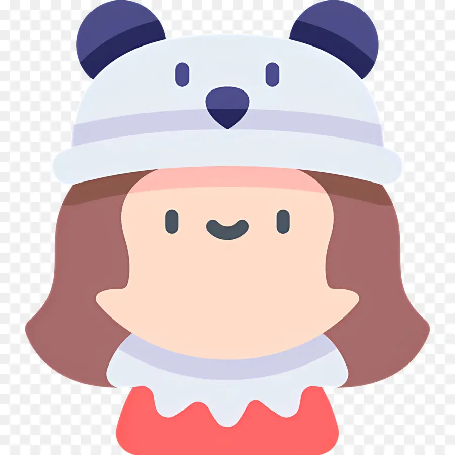 Bebezinha，Menina Com Chapéu De Urso PNG