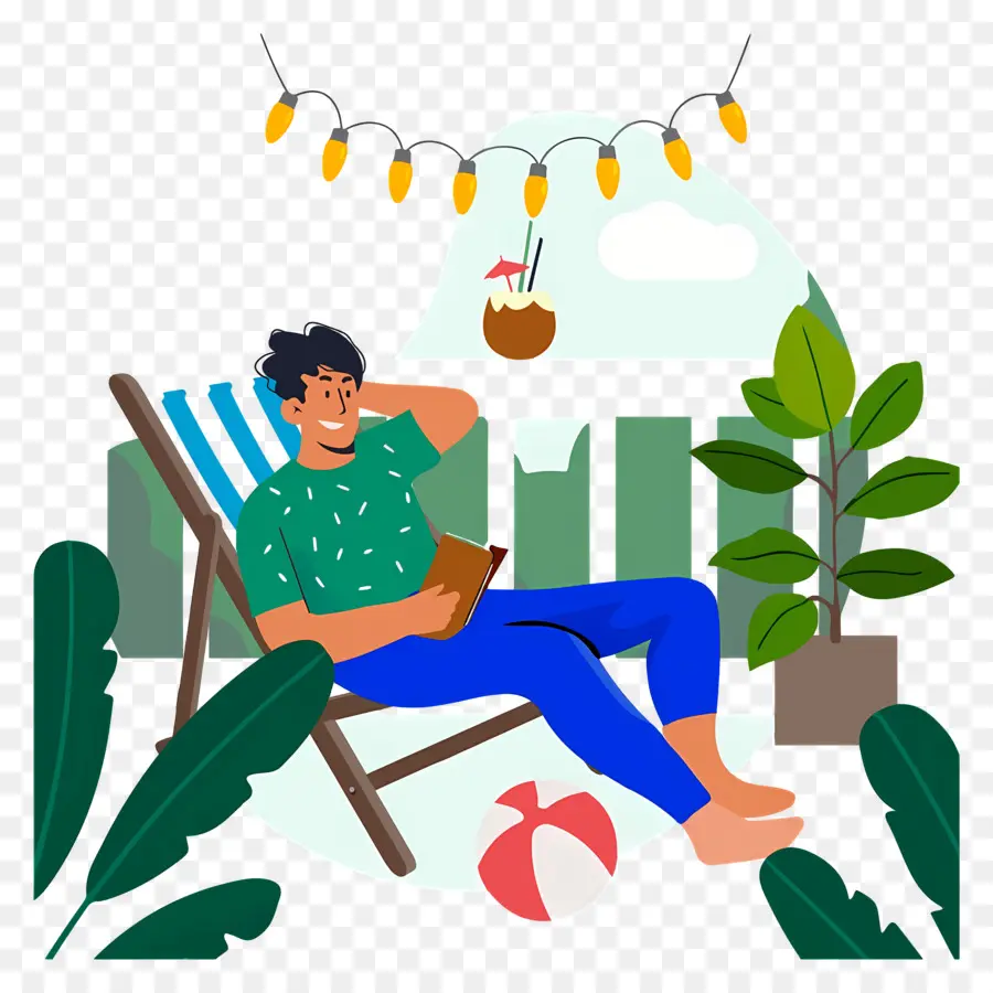 Dia Preguiçoso，Homem Relaxante PNG