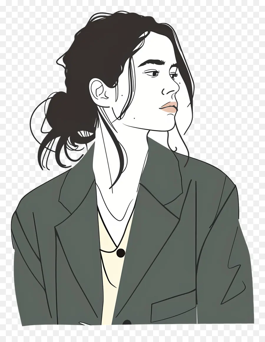 Mulher De Blazer，Ilustra O De Mulher PNG