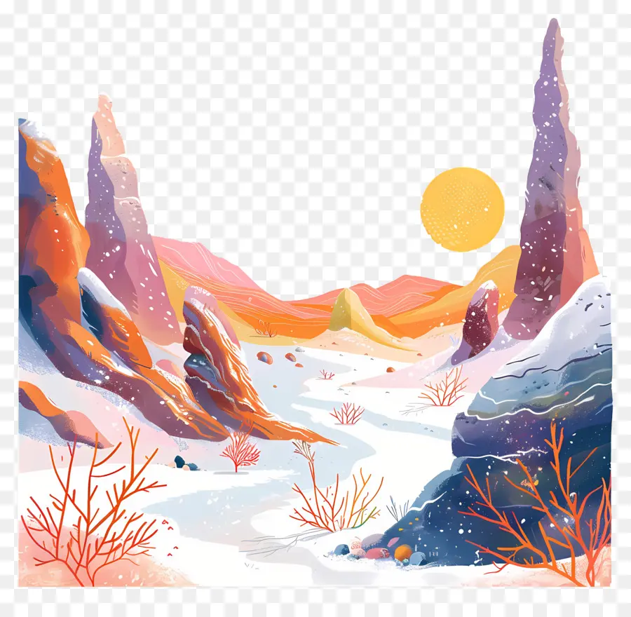 Paisagem De Neve，Paisagem Nevada PNG