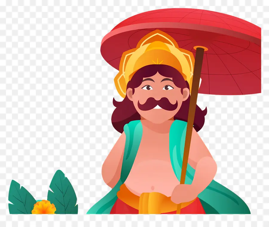 Feliz Onam，Homem Com Guarda Chuva PNG