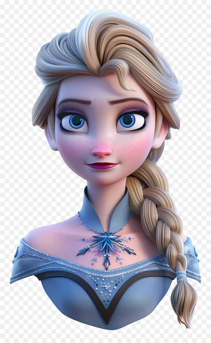 Princesa Elsa，Personagem De Trança Loira PNG