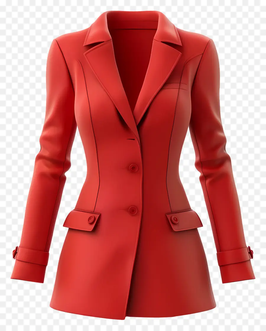 Traje Formal Feminino，Blazer Vermelho PNG