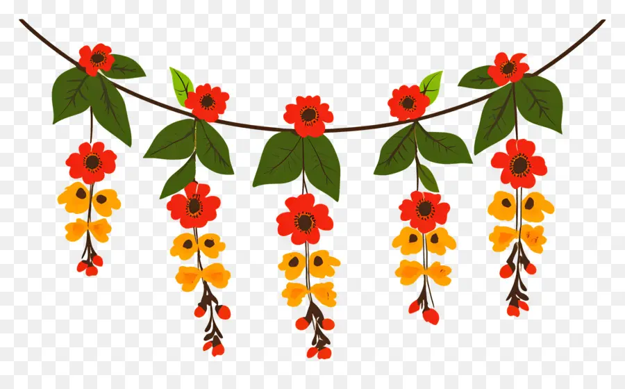 Guirlanda Ugadi，Guirlanda De Flores PNG