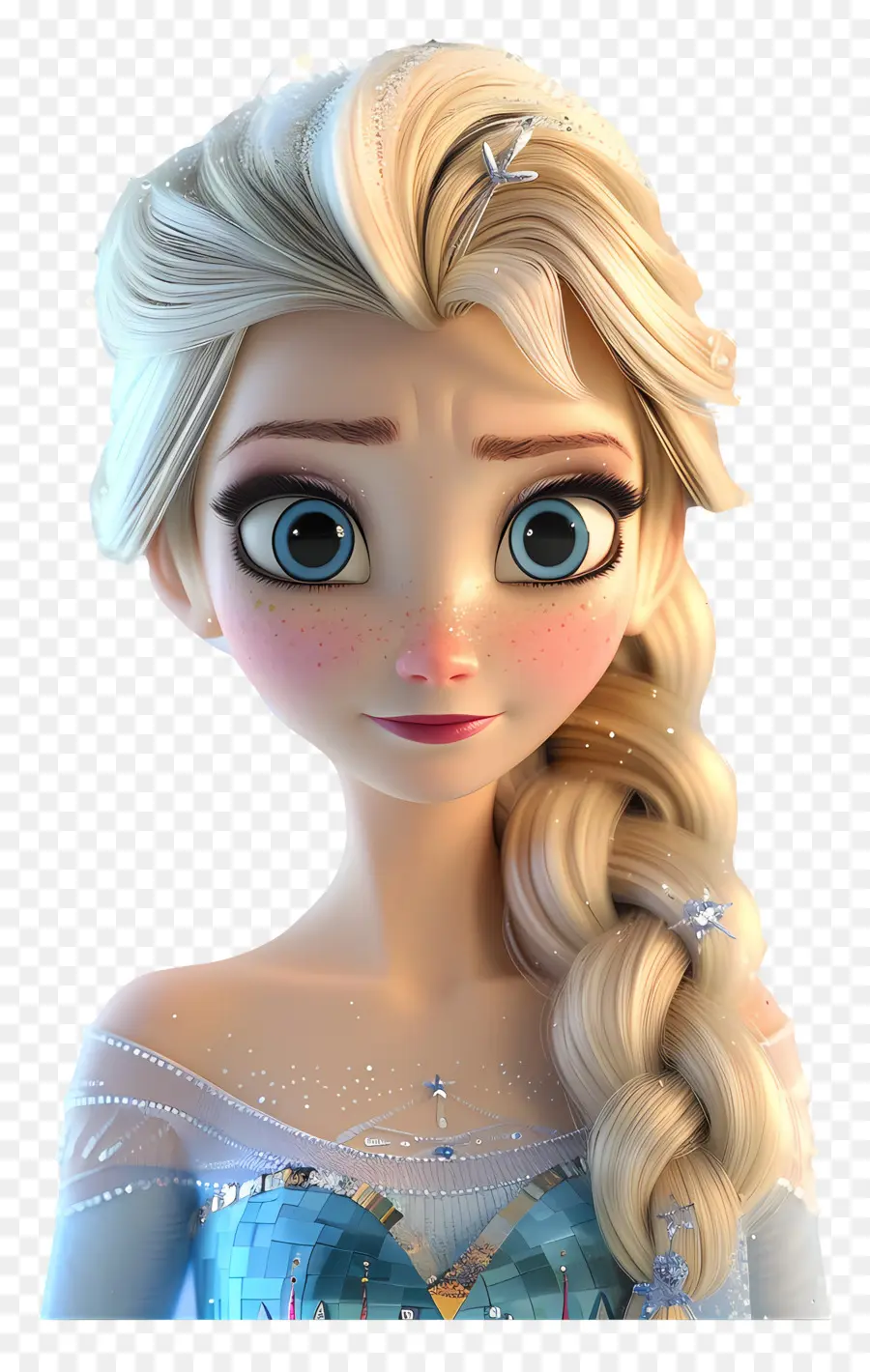 Princesa Elsa，Personagem De Trança Loira PNG