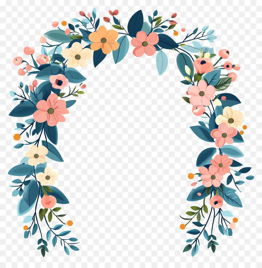 Arco De Flores，Arco Floral Elegante PNG