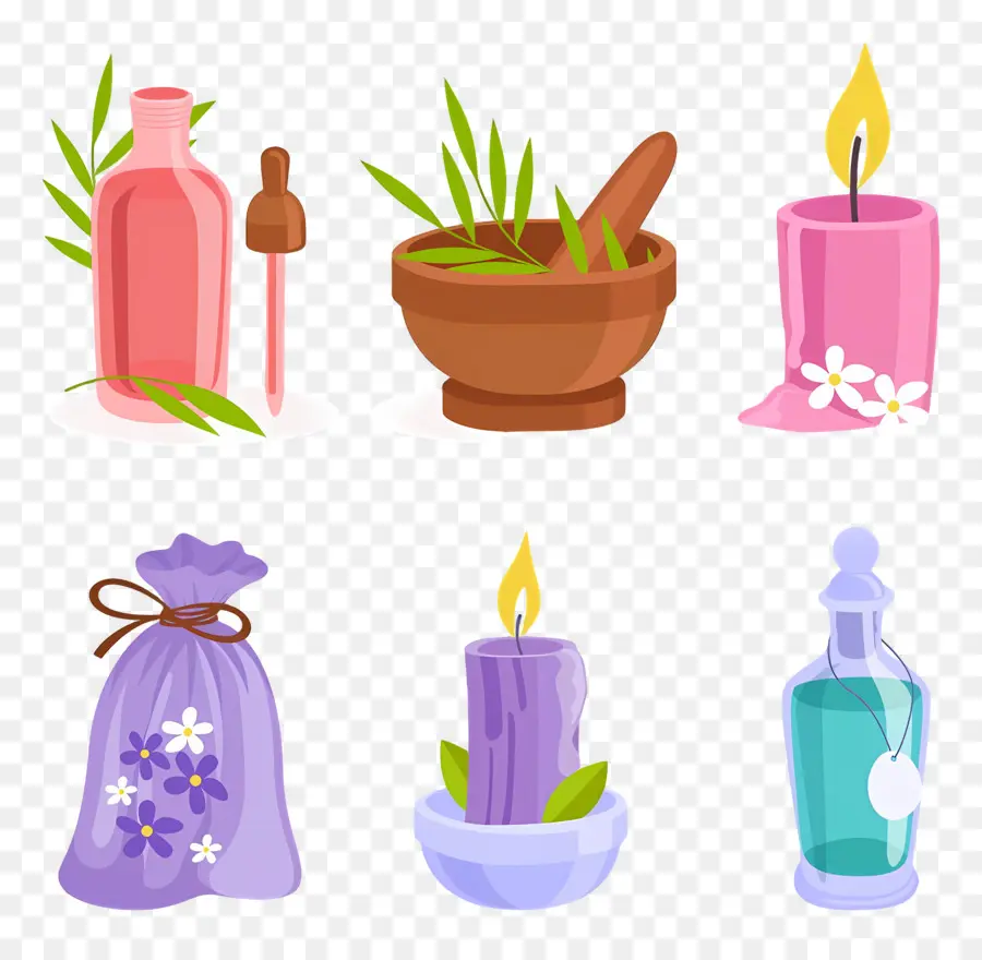 Elementos De Aromaterapia，Itens De Aromaterapia PNG