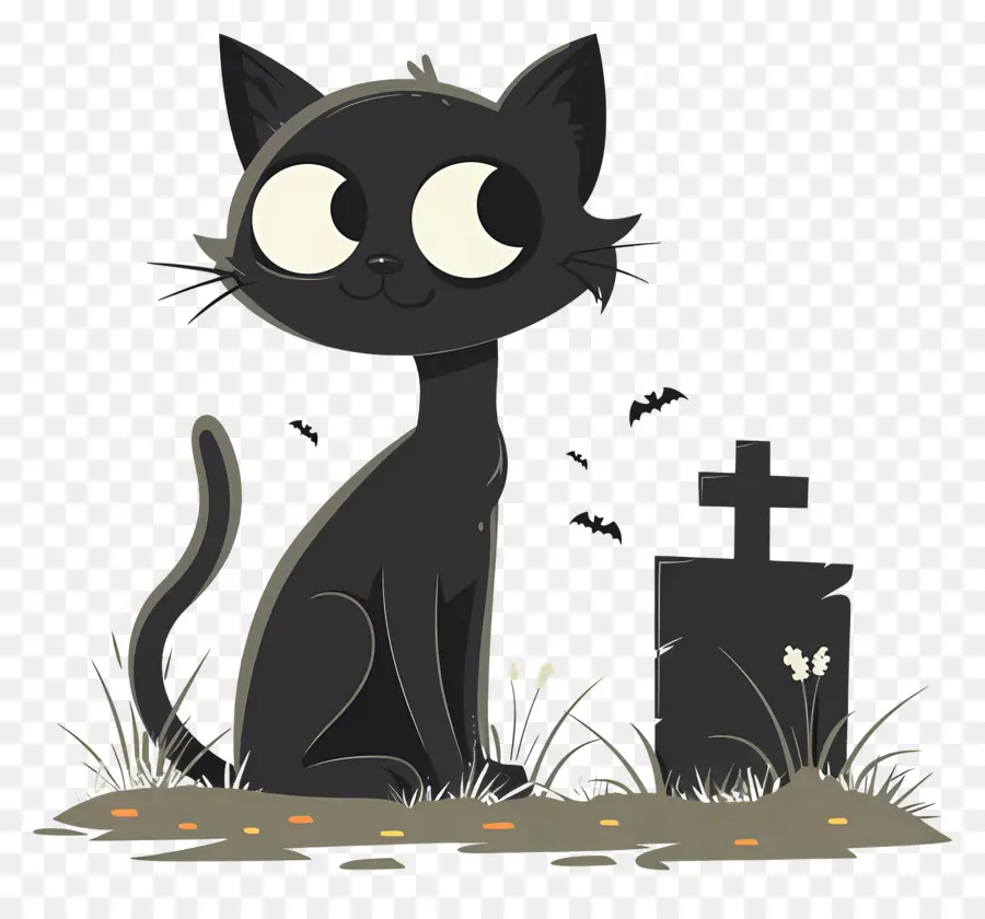 Gato Preto De Halloween，Gato Preto PNG