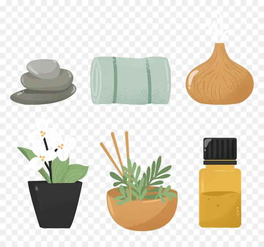 Elementos De Aromaterapia，Itens De Spa PNG