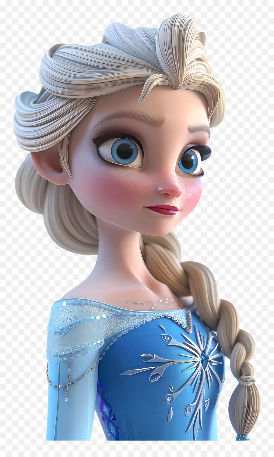 Princesa Elsa，Personagem De Trança Loira PNG