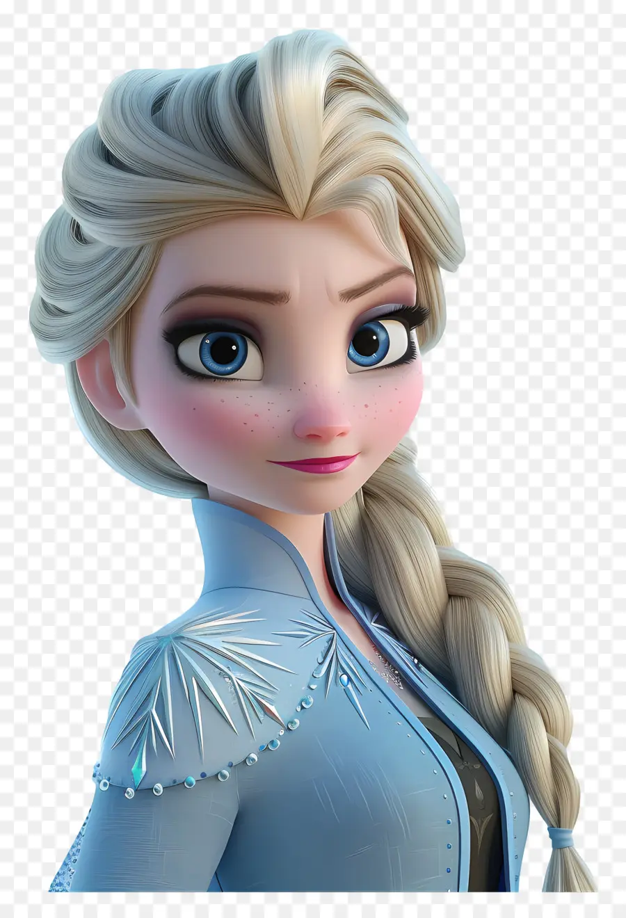 Princesa Elsa，Personagem De Trança Loira PNG