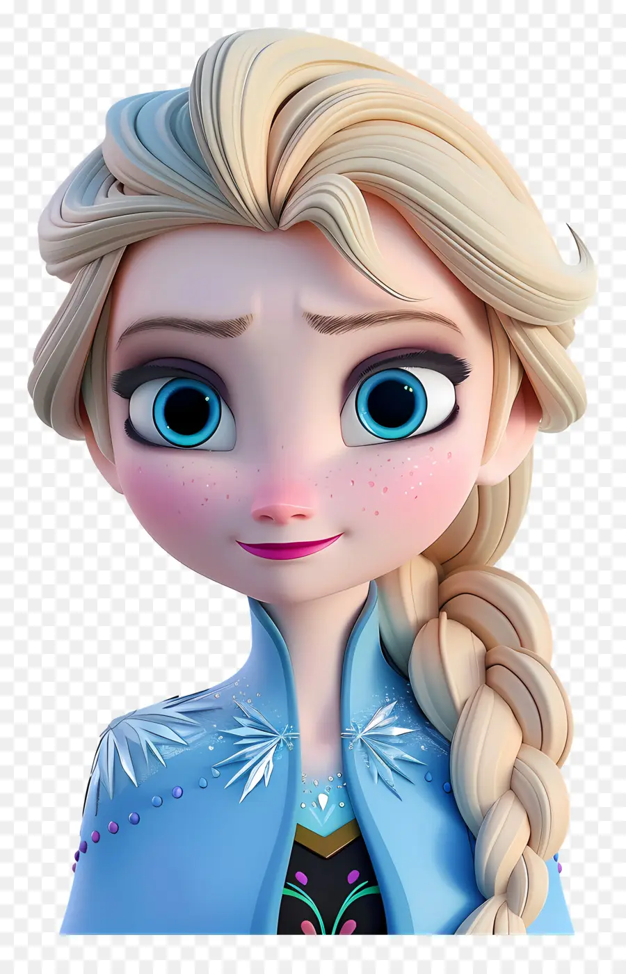 Princesa Elsa，Personagem De Trança Loira PNG