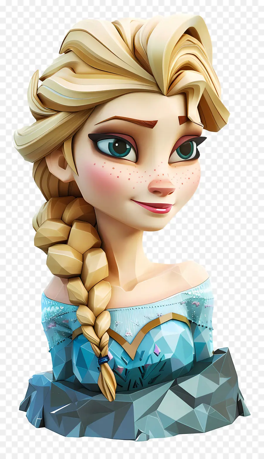 Princesa Elsa，Personagem De Trança Loira PNG