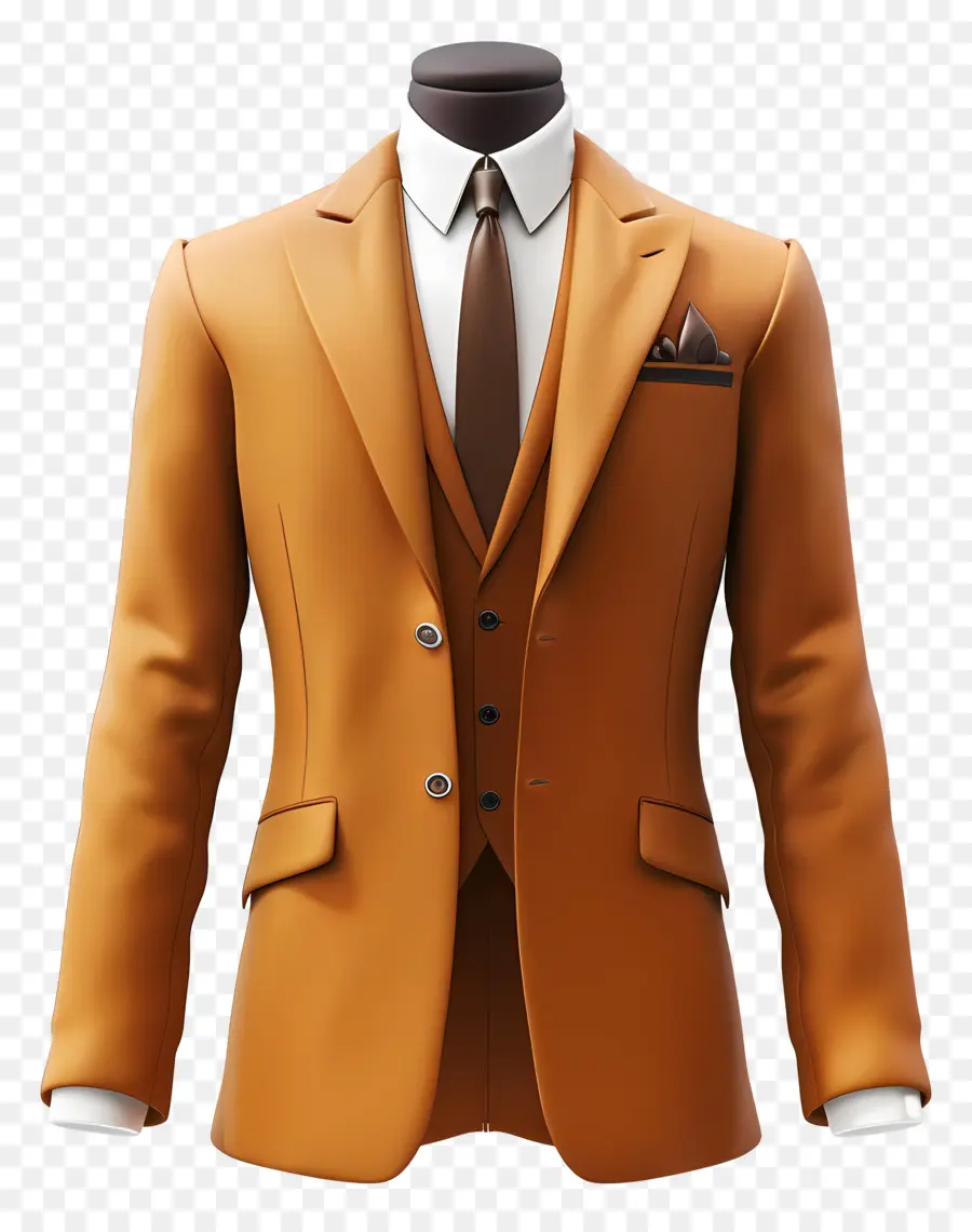 Traje Formal Para Homens，Terno Marrom PNG