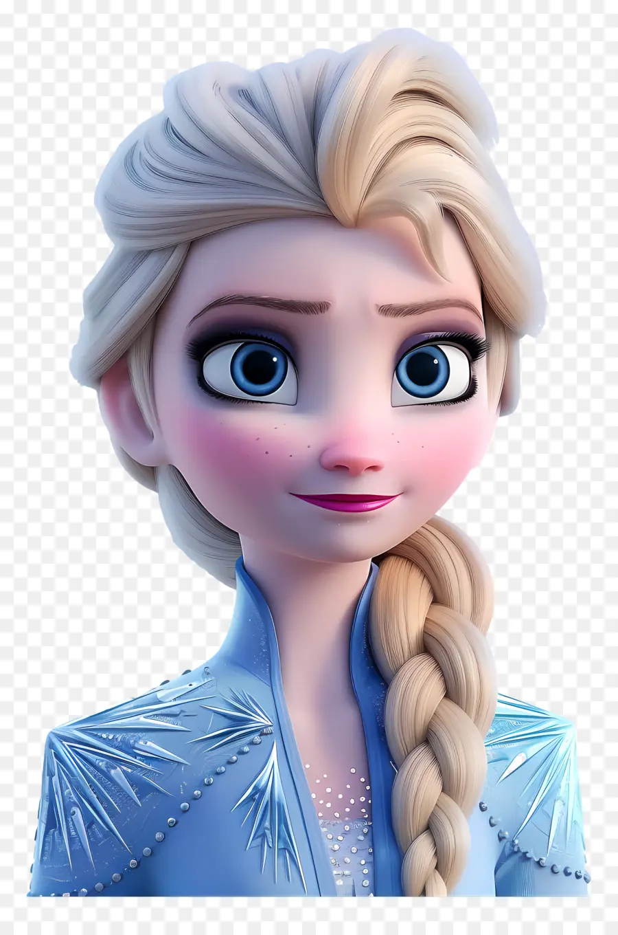 Princesa Elsa，Personagem De Trança Loira PNG