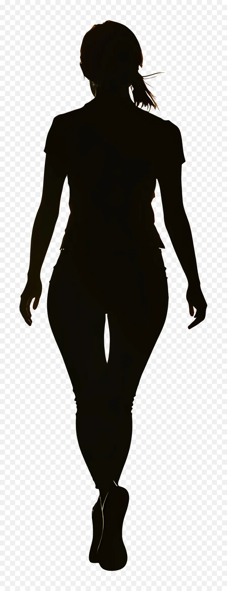 Silhueta Feminina Caminhando，Silhueta PNG