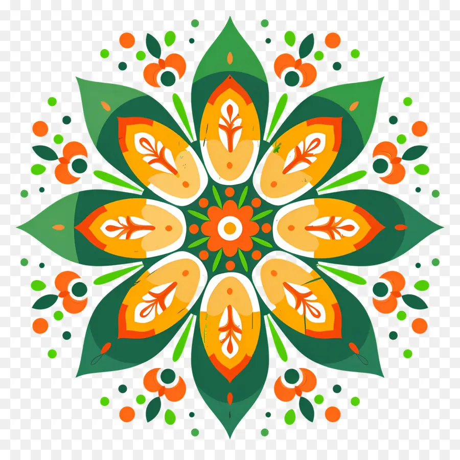 Festival Indiano De Pongal，Mandala Colorida PNG