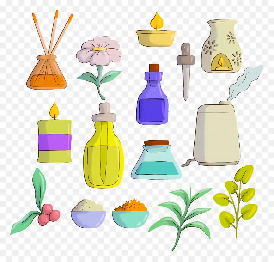 Elementos De Aromaterapia，Itens De Aromaterapia PNG