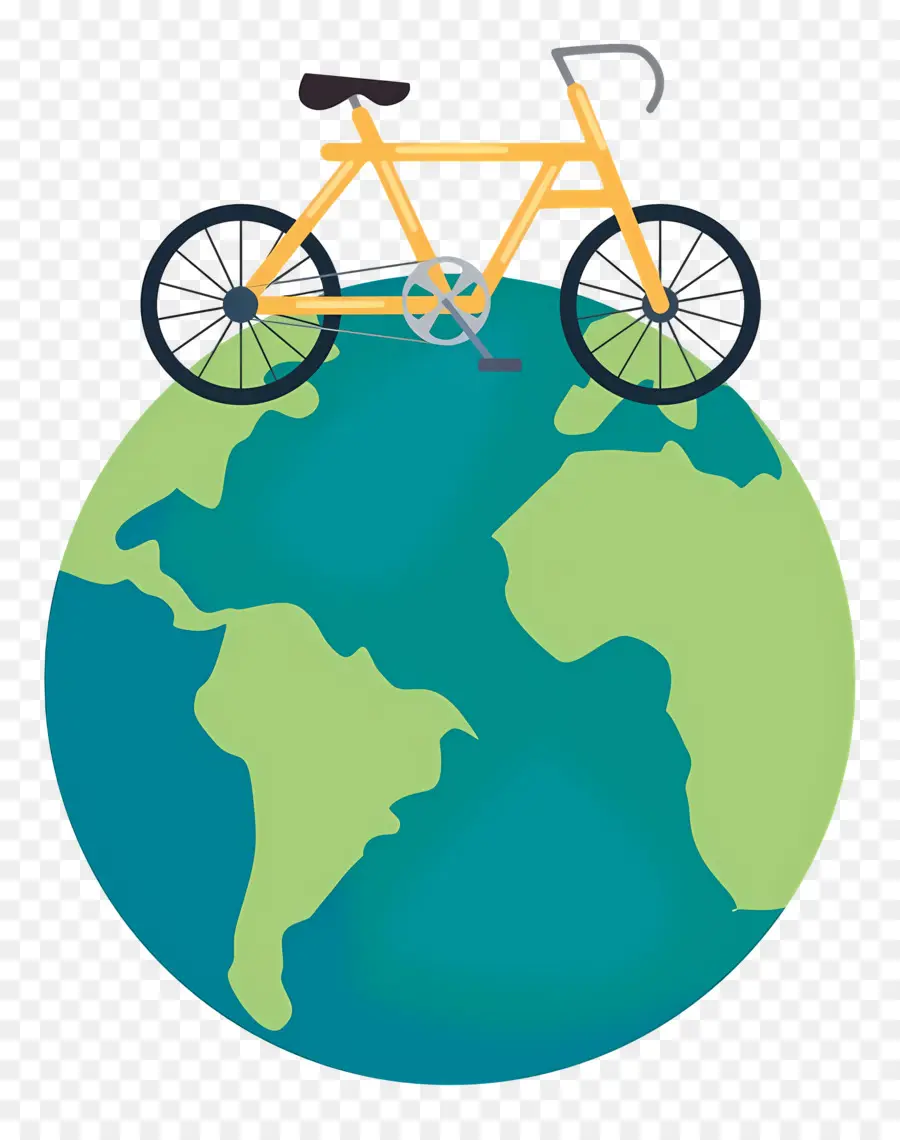 Dia Mundial Sem Carro，Bicicleta No Globo PNG