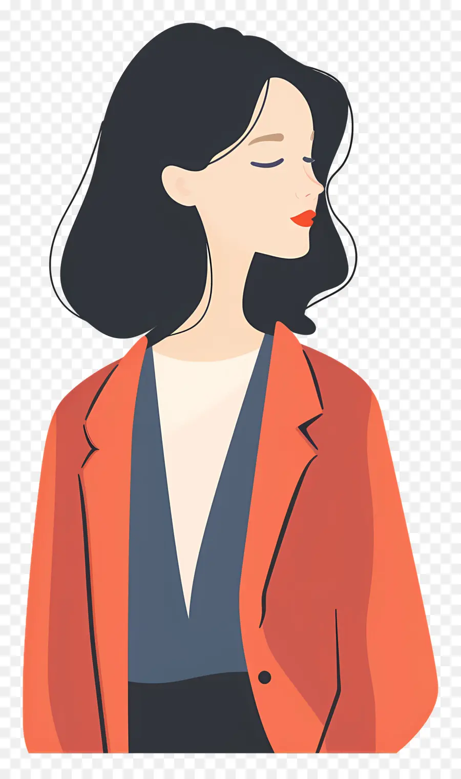 Mulher De Blazer，Ilustra O De Mulher Elegante PNG