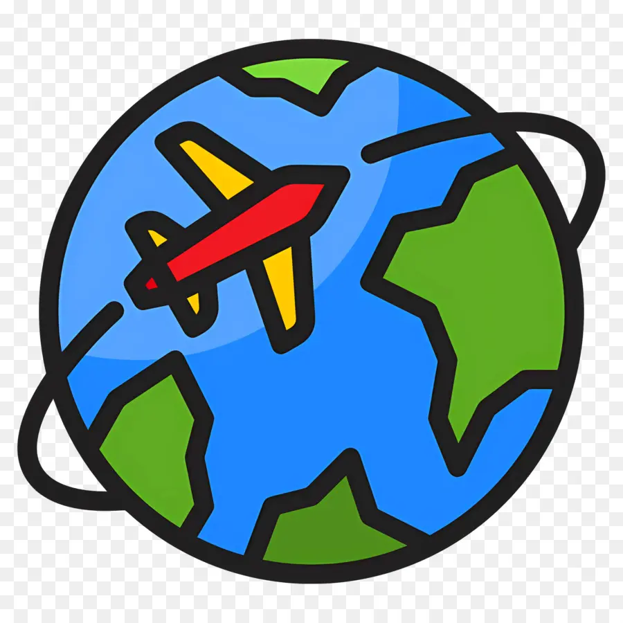 Viajar Pelo Mundo，Globo E Avião PNG