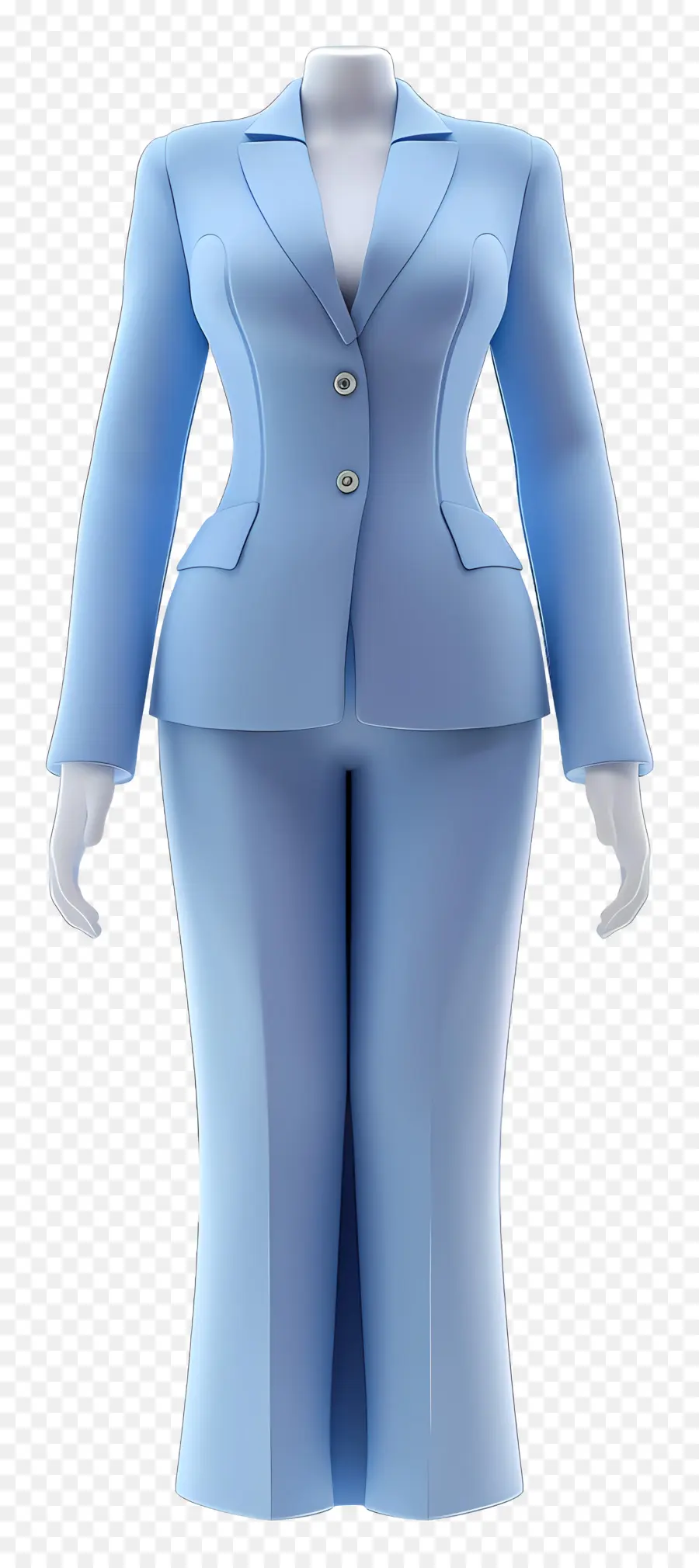 Traje Formal Feminino，Terno Azul PNG