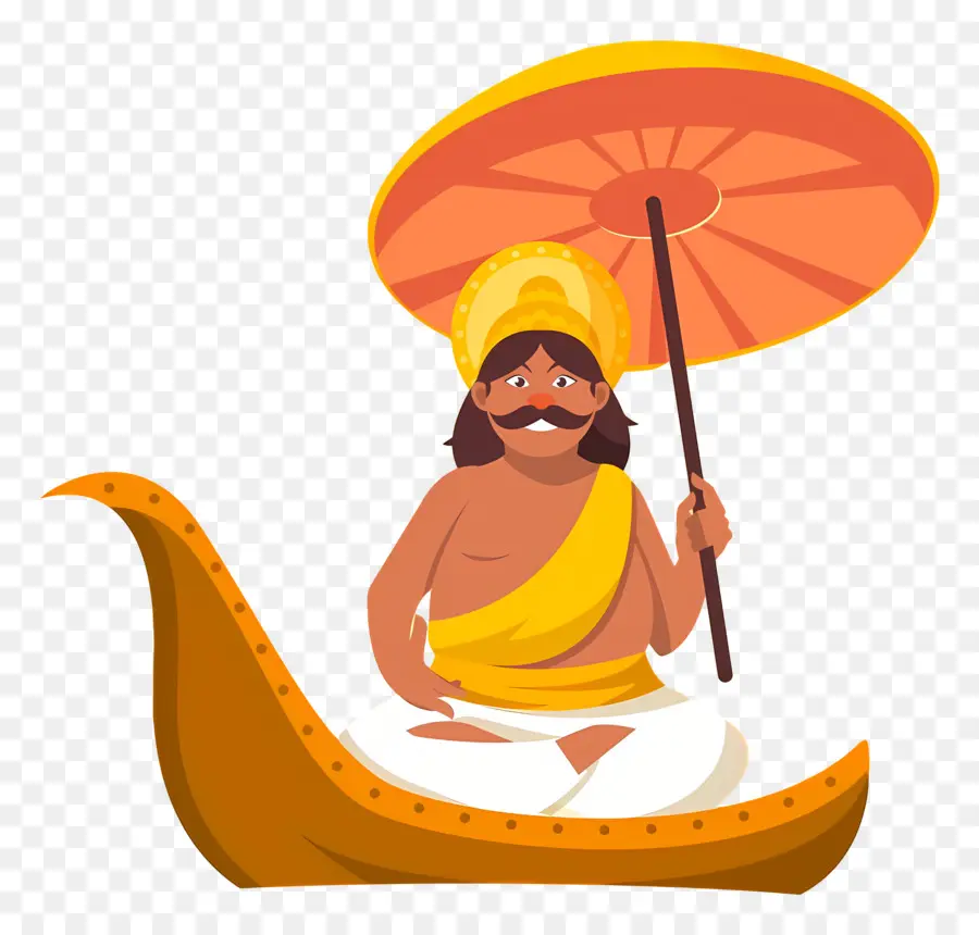 Feliz Onam，Homem Com Guarda Chuva PNG