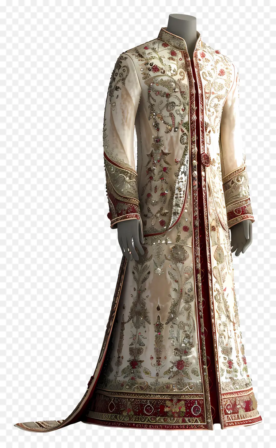 Traje Formal Indiano，Roupa Bordada Tradicional PNG